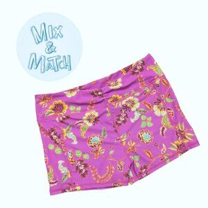 Swim Booty Shorts - Hot Pink And Neon vibrant Pattern Size Small / Medium